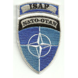 Parche bordado ISAF  NATO OTAN   5cm x 8,5cm