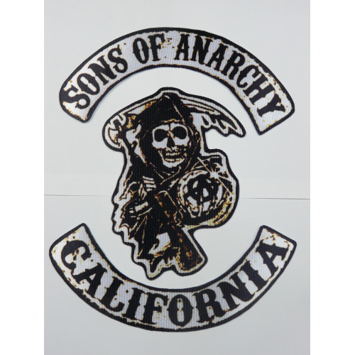 Textile patch SONS OF ANARCHY pack 3    28cm x 33cm