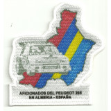 Patch embroidery and textile AFICIONADOS DEL PEUGEOT 205   8cm x 9cm