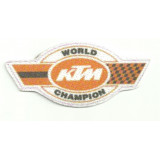 Parche textil KTM WORLD CHAMPION  9cm x 4,5cm