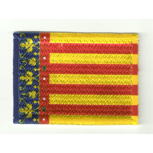 Patch embroidery and textile FLAG COMUNITAT VALENCIANA 7CM X 5CM