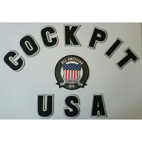 Patch  embroidery COCKPIT USA  ALL AMERICA   37cm x 29cm