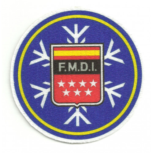Textile patch F.M.D.I. FERERACION MADRILEÑA DEPORTES INVIERNO  7,5cm