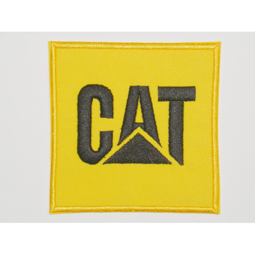 Parche bordado CAT CATEPILLAR NEGRO 7,5cm x 7,5cm