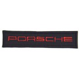 Parche bordado PORSCHE NEGRO ROJO 9cm x 2cm