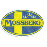 Parche textil MOSSBERG AZUL 8.5cm x 5.5 cm