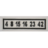embroidery  patch  NUMBERS DHARMA 10cm x 2,5cm