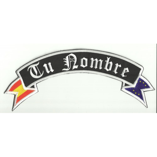 YOUR NAME GOTHIC FLAG embroidered patch 29cm x 11cm