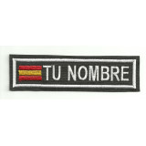 Embroidery Patch FLAG WITH YOUR NAME 10cm X 2.8 cm NAMETAPE