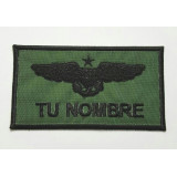 Patch  embroidery  MILITARY INSIGNIA YOUR NAME 9cm x 5cm NAMETAPES