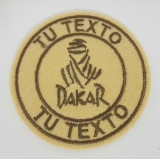 Patch embroidery DAKAR REDONDO BEIGE 7,5cm