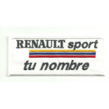 Parche bordado RENAULT SPORT CON TU NOMBRE 10cm X 4cm