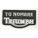 Embroidery Patch TRIUMPH CON TU NOMBRE 10cm X 5,5cm