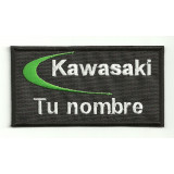 Embroidery Patch KAWASAKI  CON TU NOMBRE 10cm X 5cm