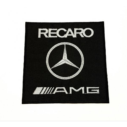 Patch embroidery RECARO BLACK / RED 4,5cm x 1,3cm