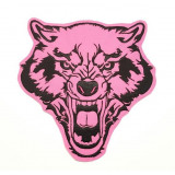 PINK WOLF embroidered patch 10cm x 10cm