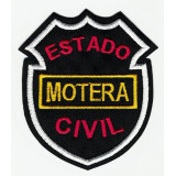 Parche bordado ESTADO CIVIL MOTERA 16cm x 12,5cm