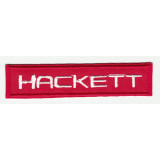 Parche bordado HACKETT ROJO 8cm x 1,5cm