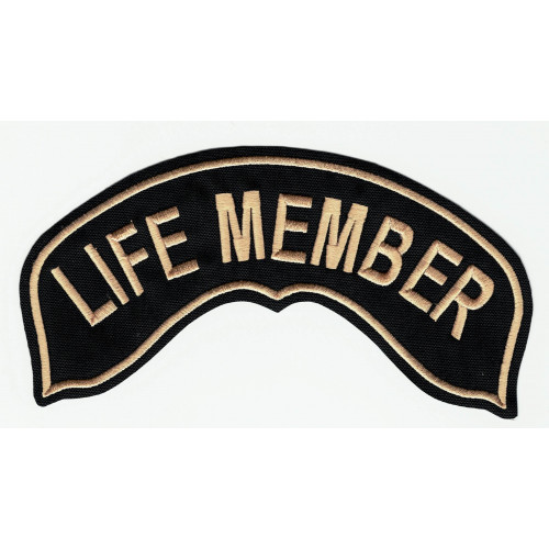 Embroidered patch LIFE MEMBER 29cm x 15cm