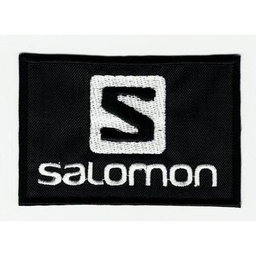Parche bordado SALOMON NEGRO 8cm x 5,5cm