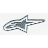 Patch embroidery ALPINESTARS LOGO THREAD GRAY 11cm x 5cm