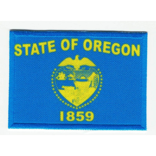 Patch embroidery and textile FLAG OREGON 4CM x 3CM