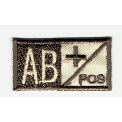 Patch embroidery BLOOD GROUP AB POSITIVE 4cm x 2cm