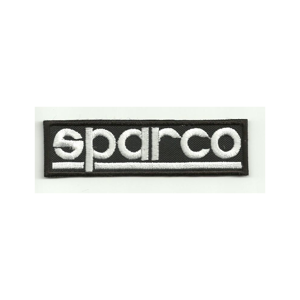 Parche bordado SPARCO  NEGRO12,5cm x 3cm