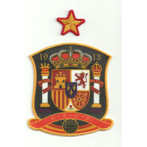 Textile and embroidery patch SPANISH SELECTION AND STAR 9cm x 10cm