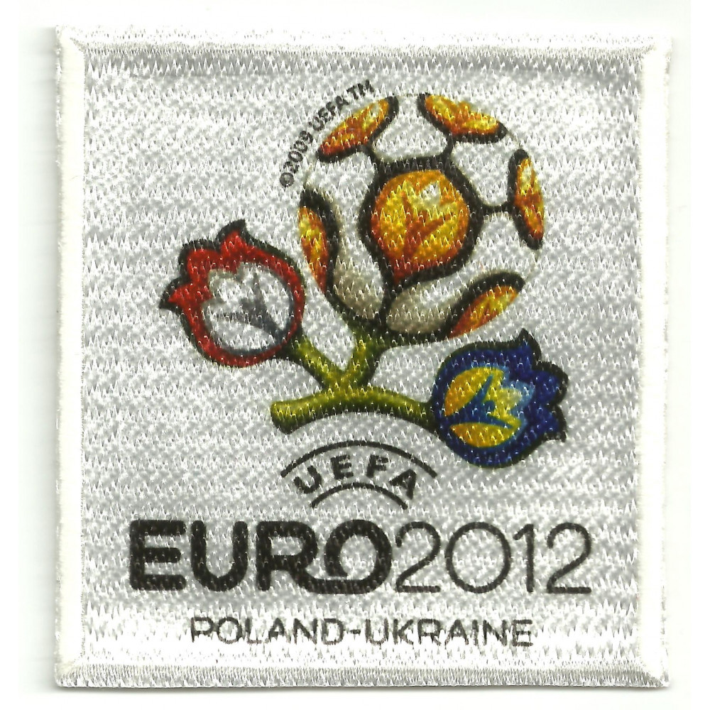 Parche  bordado y textil UEFA EURO 2012 7cm x 7cm