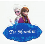 Embroidery Patch FROZEN ELSA AND ANA YOUR NAME 10cm X 8,5cm