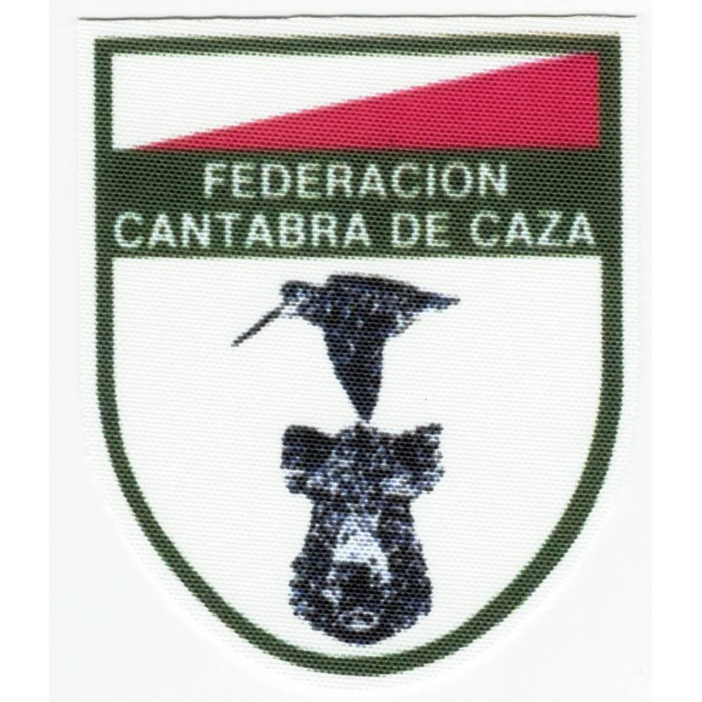 Parche textil FEDERACION CANTABRA DE CAZA  6cm x 7cm