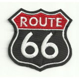 Parche bordado ROUTE 66 7cm x 7cm