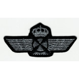 Embroidered patch AVIACION SILVER OLD 8cm x 3,5cm