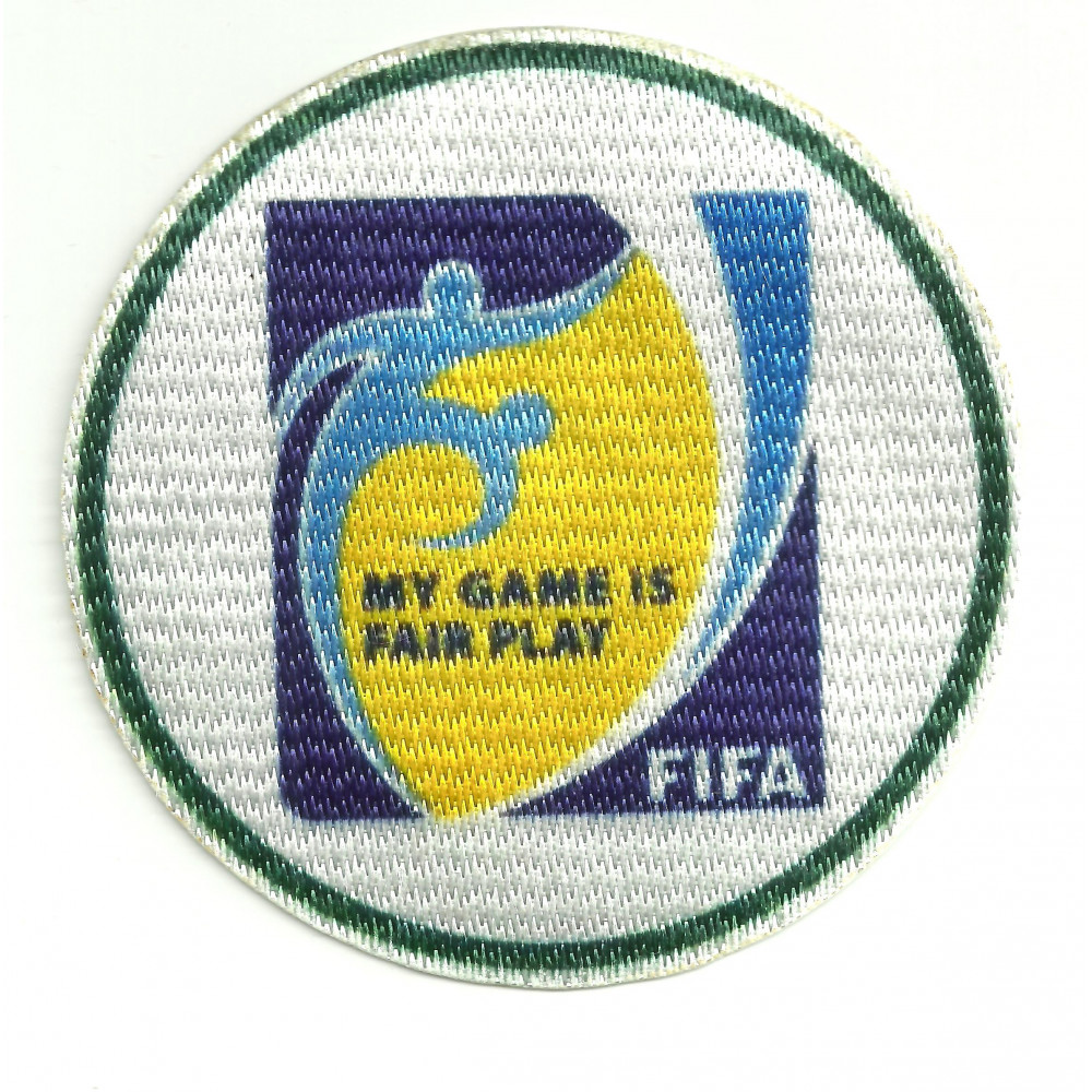 Parche textil FIFA MY GAME IS FAIR PLAY REDONDO 8,5cm