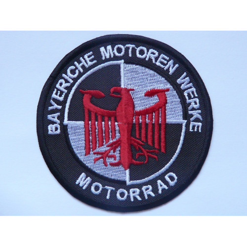 Parche bordado BMW BAYERISCHE MOTOREN WERKE MOTORRAD 7,5cm