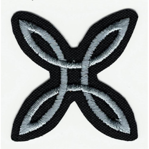 Embroidered patch BLACK MONTURA  4cm x 4cm