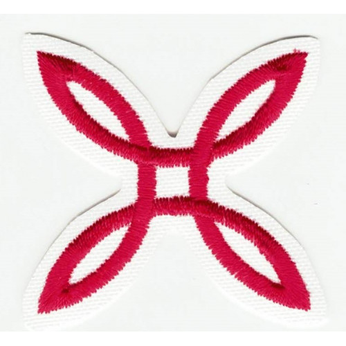 Embroidered patch  WHITE MONTURA  4cm x 4cm