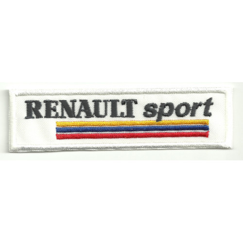 Parche bordado RENAULT SPORT ANTIGUO BLANCO 25cm x 7cm