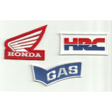 Patch embroidery PACK HRC HONDA GAS