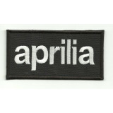 Patch embroidery APRILIA BLACK 8.5cm x 4.5cm