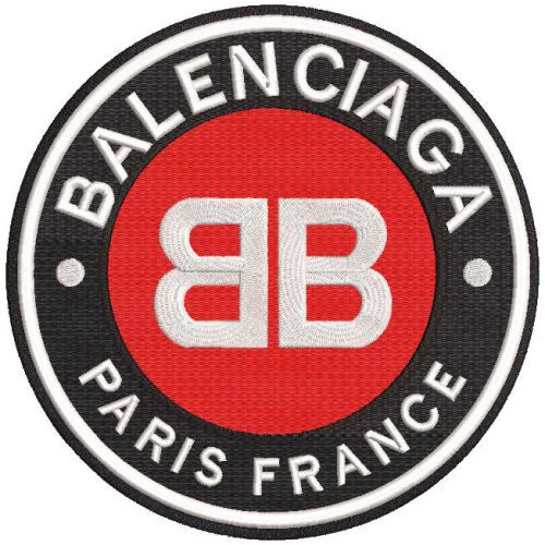Parche bordado Balenciaga 8cm