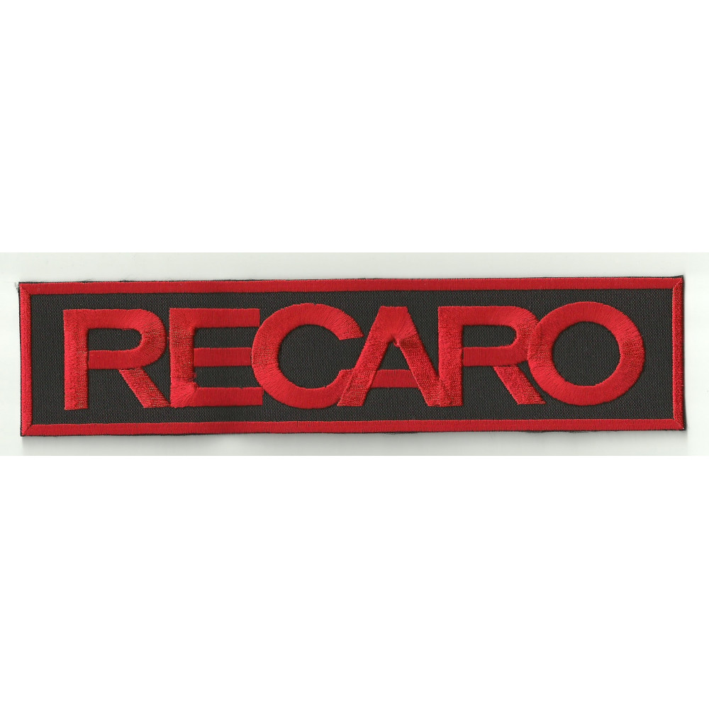 Parche bordado RECARO NEGRO/ROJO/ROJO 22,5cm x 5,2cm