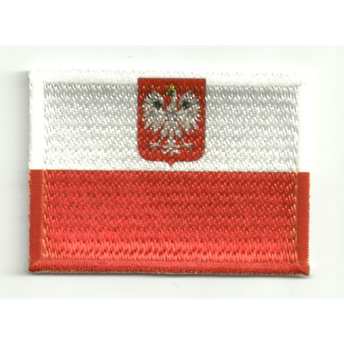 Patch embroidery and textile FLAG POLAND 7CM X 5CM