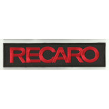 Patch embroidery RECARO BLACK / RED 90mm x 25mm