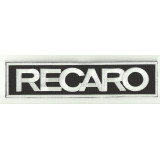 Parche bordado RECARO NEGRO / BLANCO / BL​ANCO 90mm x 25mm