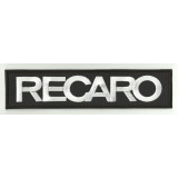 Patch embroidery RECARO BLACK / WHITE 90mm x 25mm