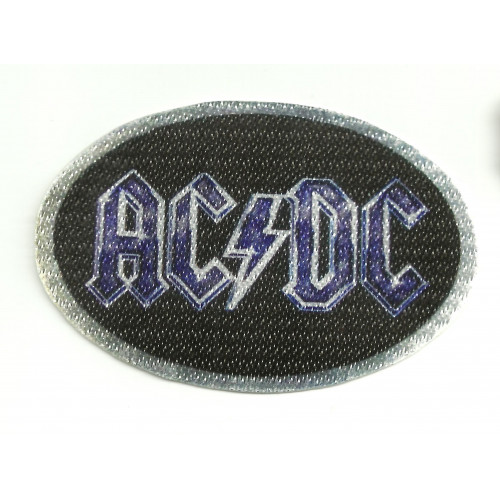 Textile patch AC DC AZUL 8,5cm x 5,5cm
