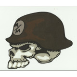 Textile patch CASCO CALAVERA METAL MULISHA  8cm x 6cm