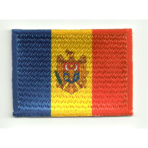 Patch embroidery and textile FLAG MOLDOVA  7CM x 5CM